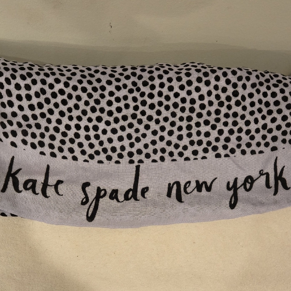 Kate Spade New York Lavender Polka Dot Viscose Scarf 75x24